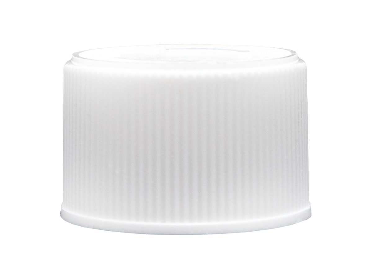 20/410 Finish, White, Caps, CRC, Fine Ribbed, Pulp/HS Lnr