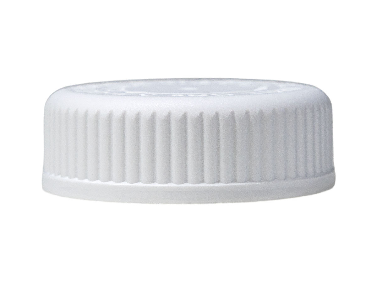 38/400 Finish, White, Caps, CRC, Fine Ribbed, Foam Lnr