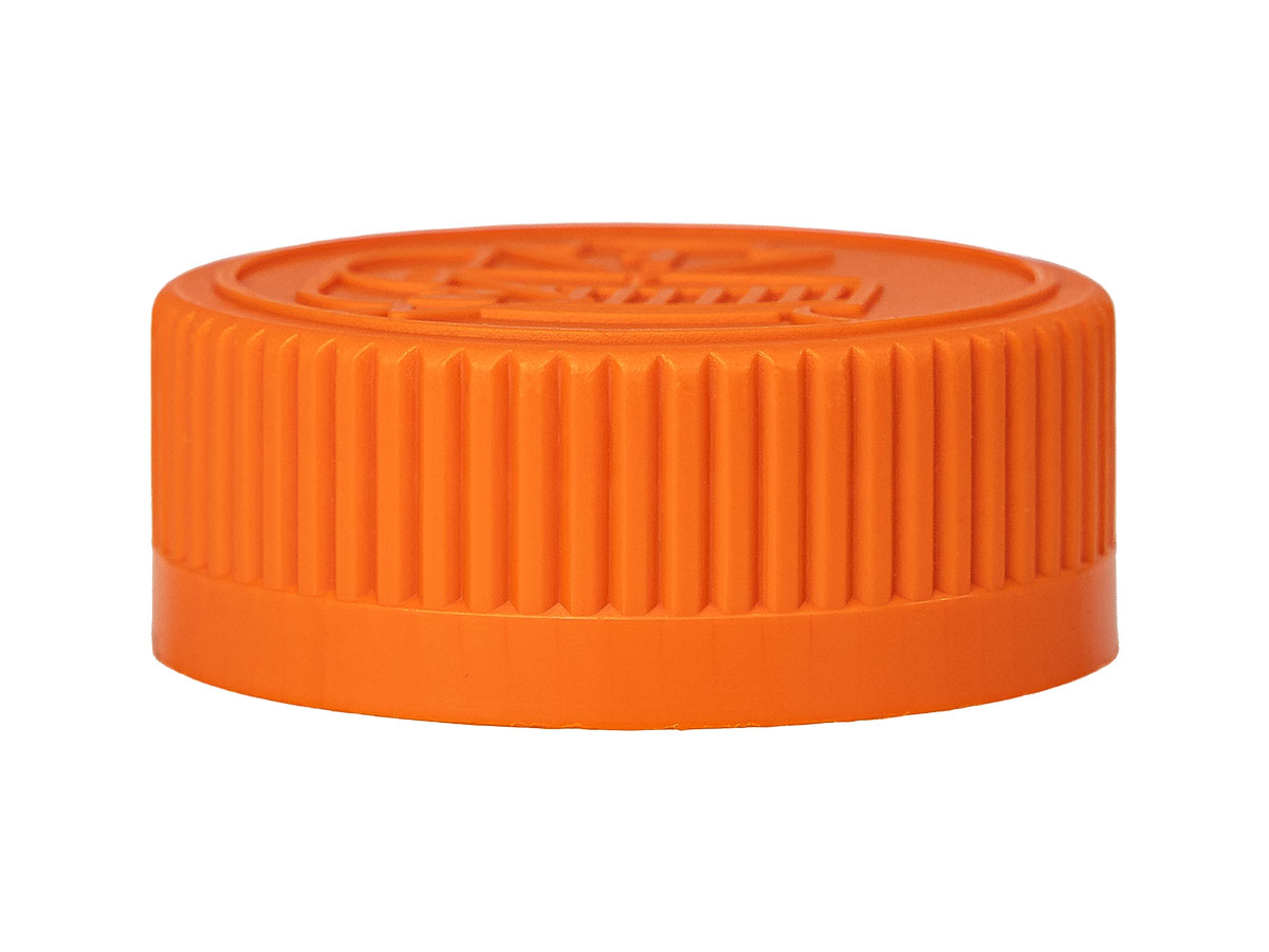 38/400 Finish, Orange, Caps, CRC, Fine Ribbed, Pictorial, Pulp/HS Lnr