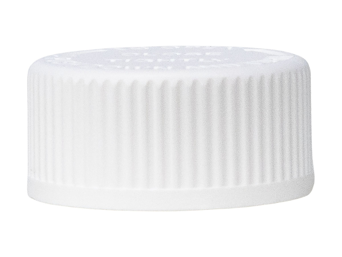 28/400 Finish, White, Caps, CRC, Fine Ribbed, Foam Lnr