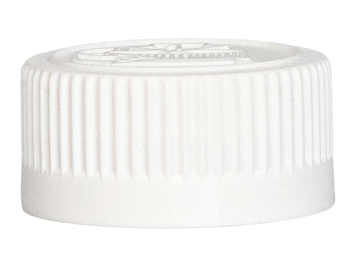 28/400 Finish, White, Caps, CRC, Fine Ribbed, Pulp/HS Lnr