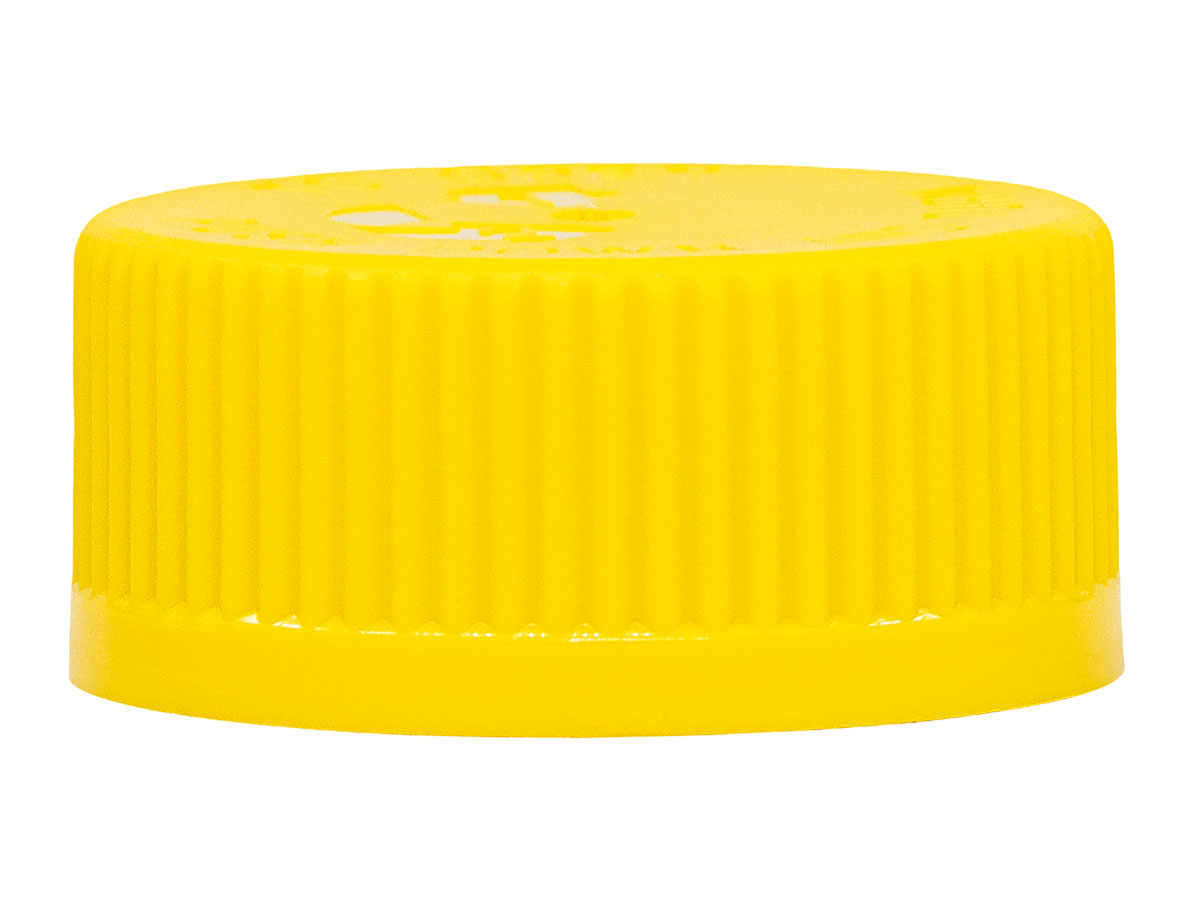 38/400 Finish, Yellow, Caps, Crc, Ribbed, Pulp/Hs Lnr