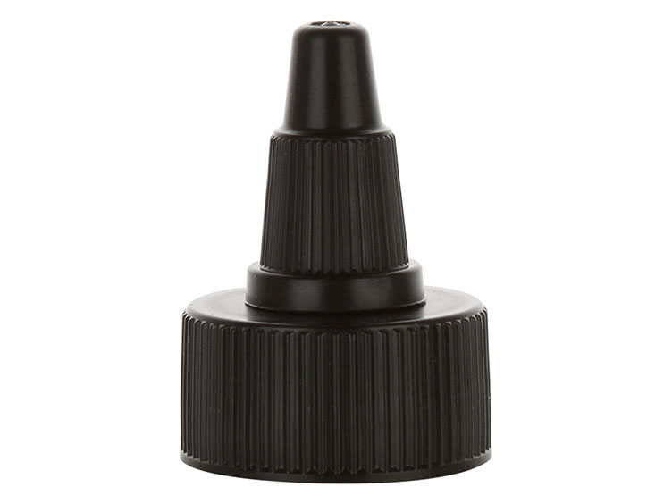 24/400 Finish, Black, Caps, Dispensing, Fine Ribbed, Twist Open/Close, HS Lnr