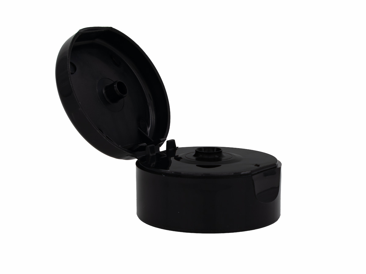 22/400 Finish, Black, Caps, Dispensing, Smooth, Snap-Top, .245" Orf