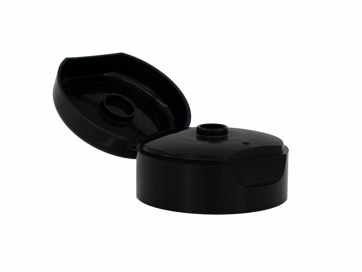 22/400 Finish, Black, Caps, Dispensing, Smooth, Snap-Top, .251" Orf