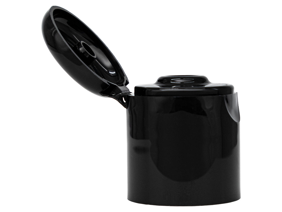 24/415 Finish, Black, Caps, Dispensing, Smooth, Snap-Top, .115" Orf