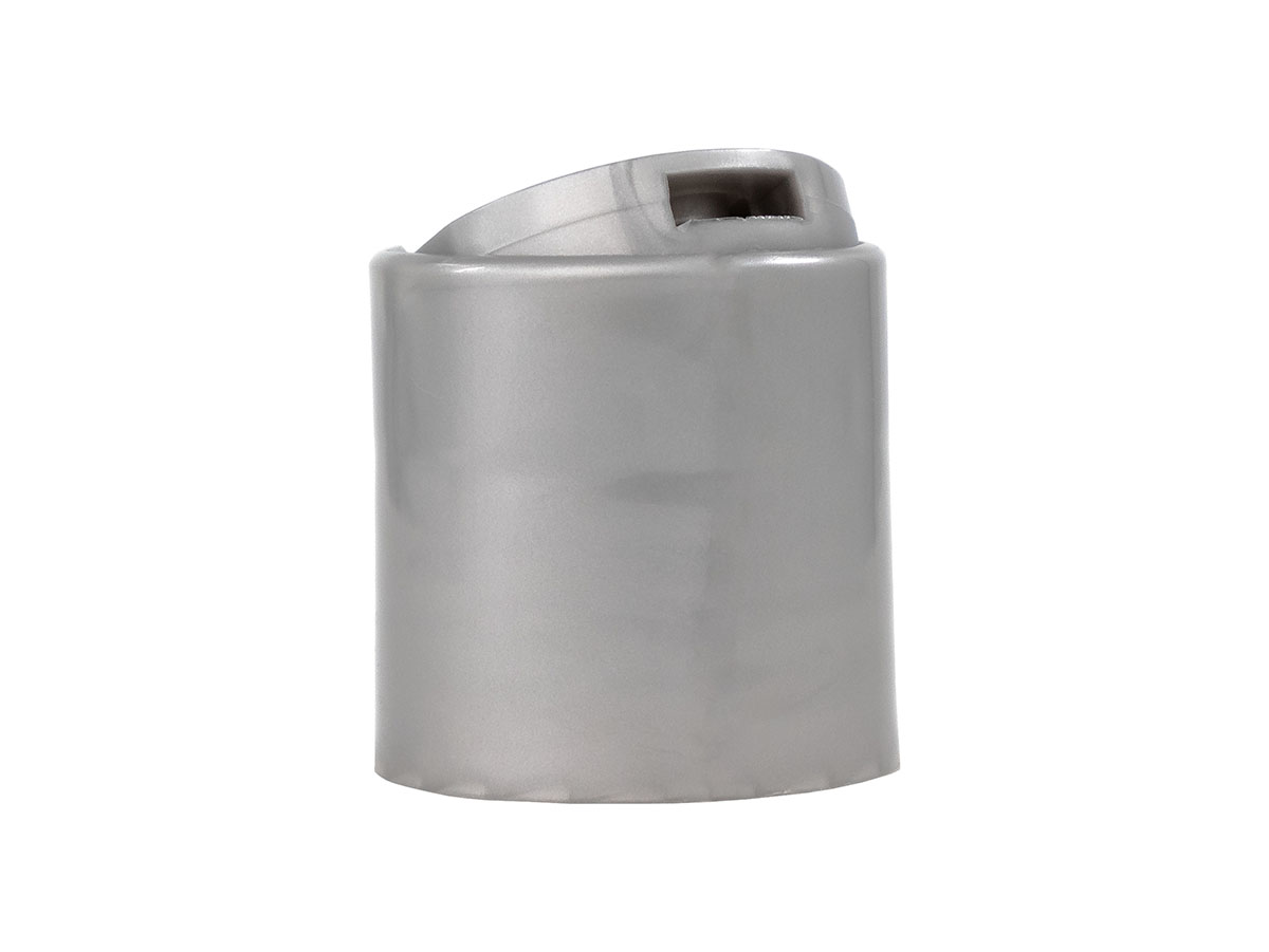 24/410 Finish, Silver, Caps, Dispensing, Smooth, Disc-Top, .315" Orf, (D)
