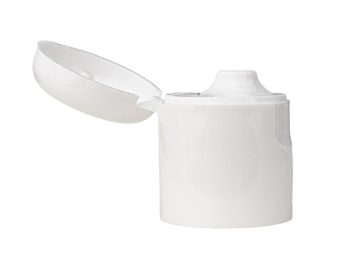 24/415 Finish, White, Caps, Dispensing, Smooth, Snap-Top, .119" Orf