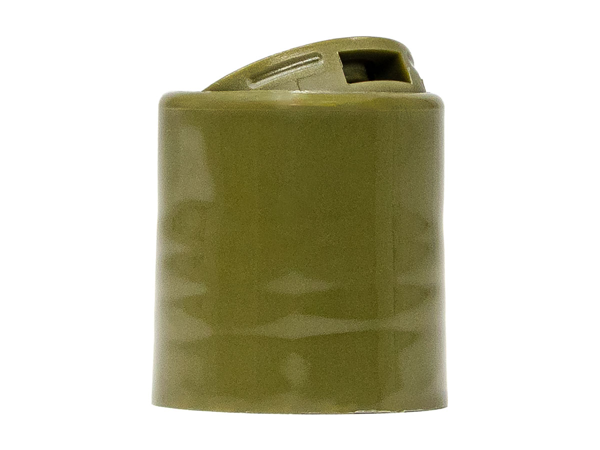 20/410 Finish, Olive Green, Caps, Dispensing, Smooth, Disc-Top, .275" Orf, HS Lnr, (D)