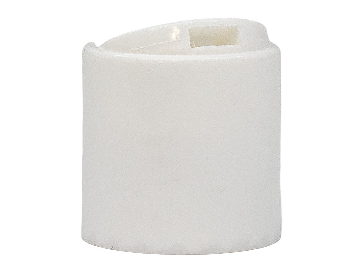 24/410 Finish, White, Caps, Dispensing, Smooth, Disc-Top, .294" Orf, Hs Lnr, (F)
