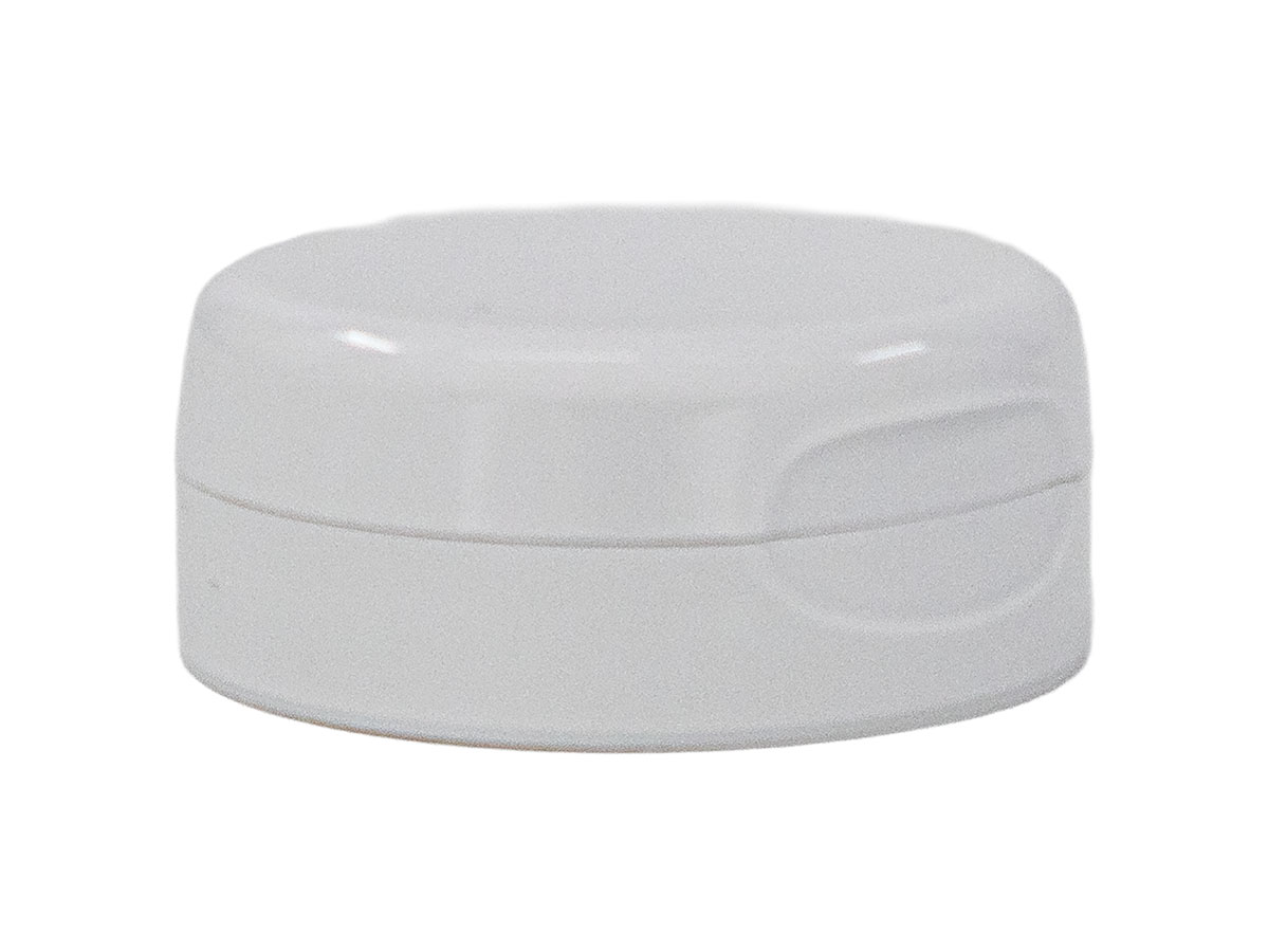 38/400 Finish, White, Caps, Dispensing, Smooth, Snap-Top, .604" Orf, HS Lnr