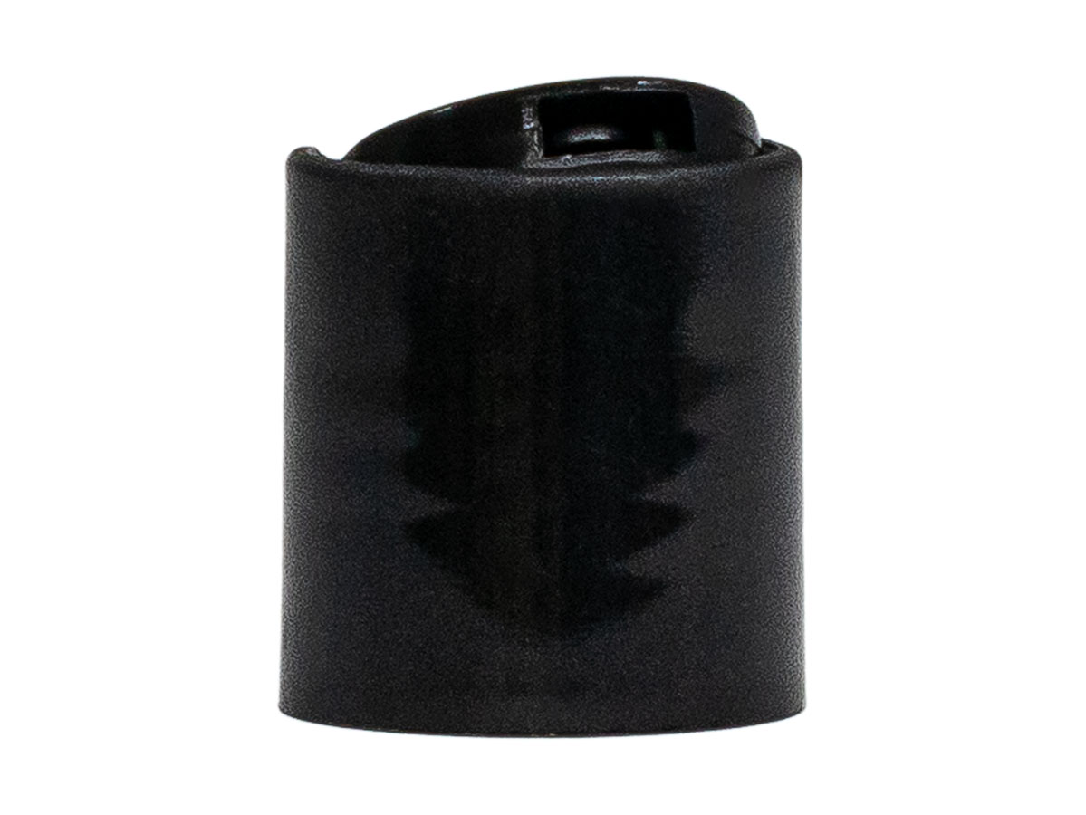 20/410 Finish, Black, Caps, Dispensing, Smooth, Disc-Top, .282" Orf, (F)