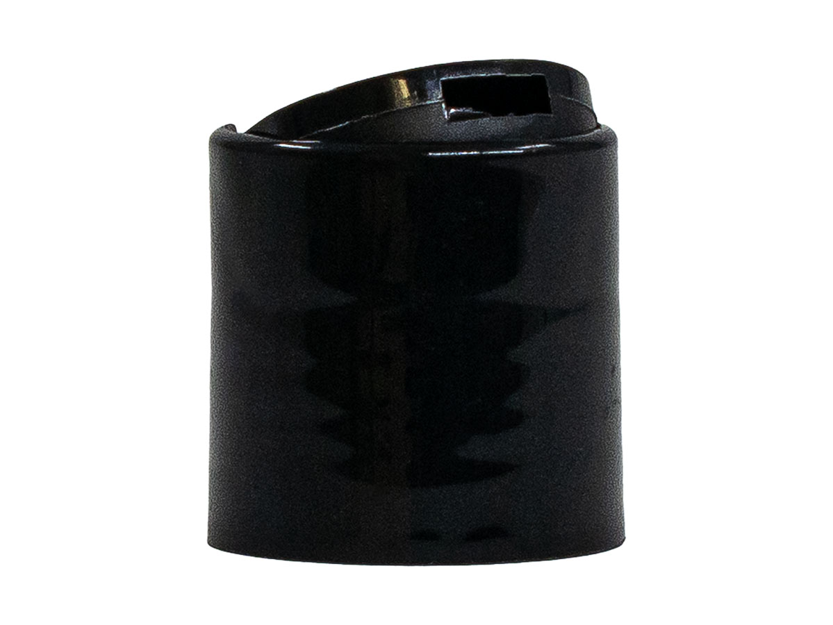 24/410 Finish, Black, Caps, Dispensing, Smooth, Disc-Top, .312" Orf, (D)