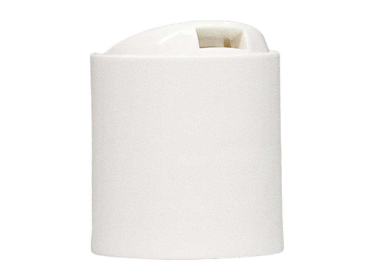 24/410 Finish, White, Caps, Dispensing, Matte, Disc-Top, .300" Orf, (F)