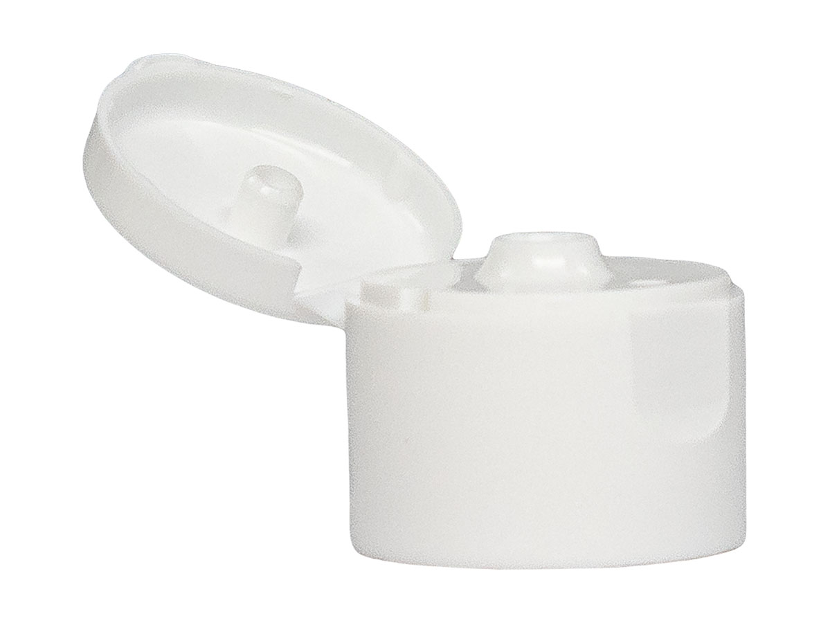 24/410 Finish, White, Caps, Dispensing, Smooth, Snap-Top, .160" Orf