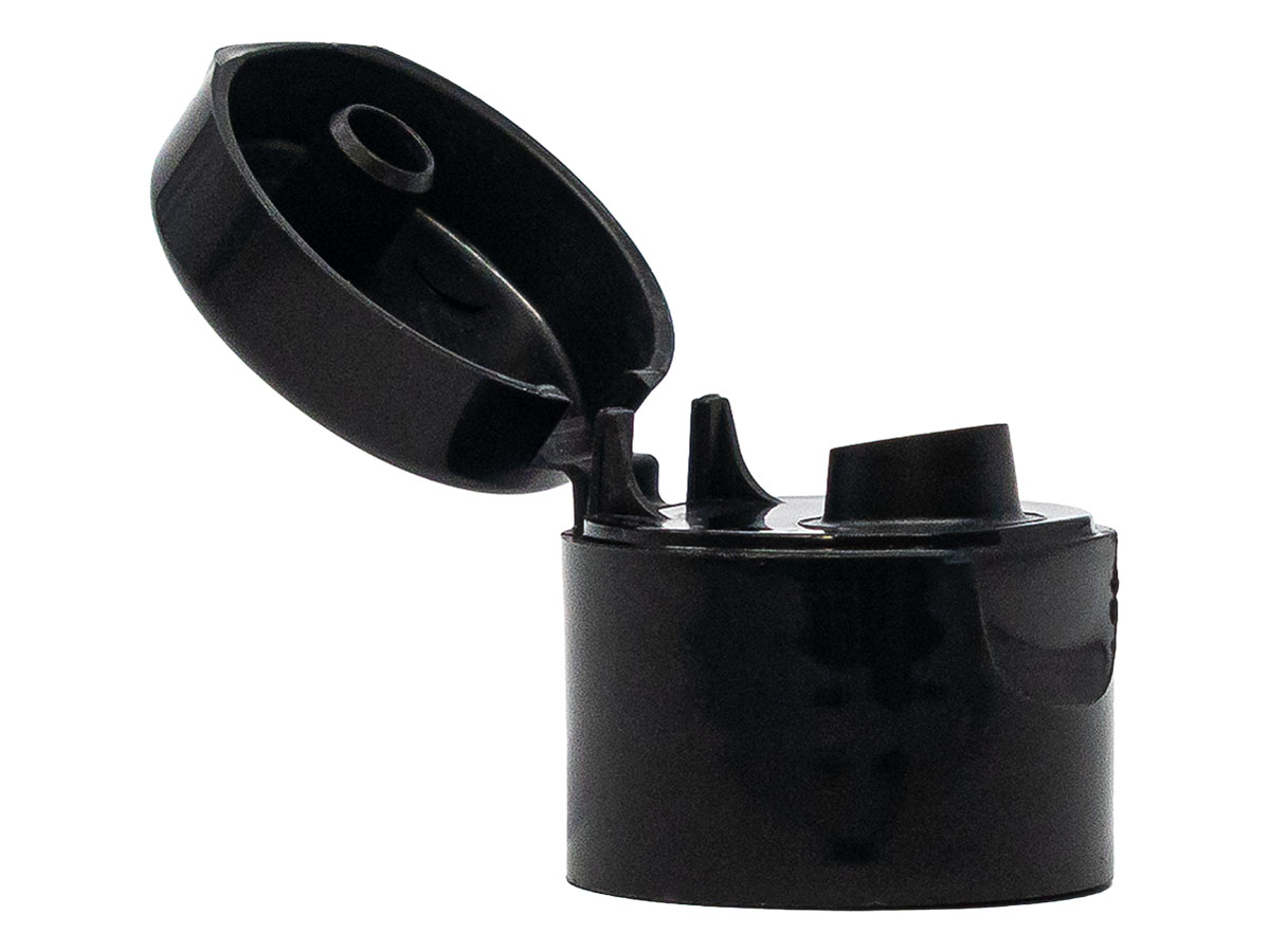 24/410 Finish, Black, Caps, Dispensing, Smooth, Snap-Top, .245" Orf, HS Lnr