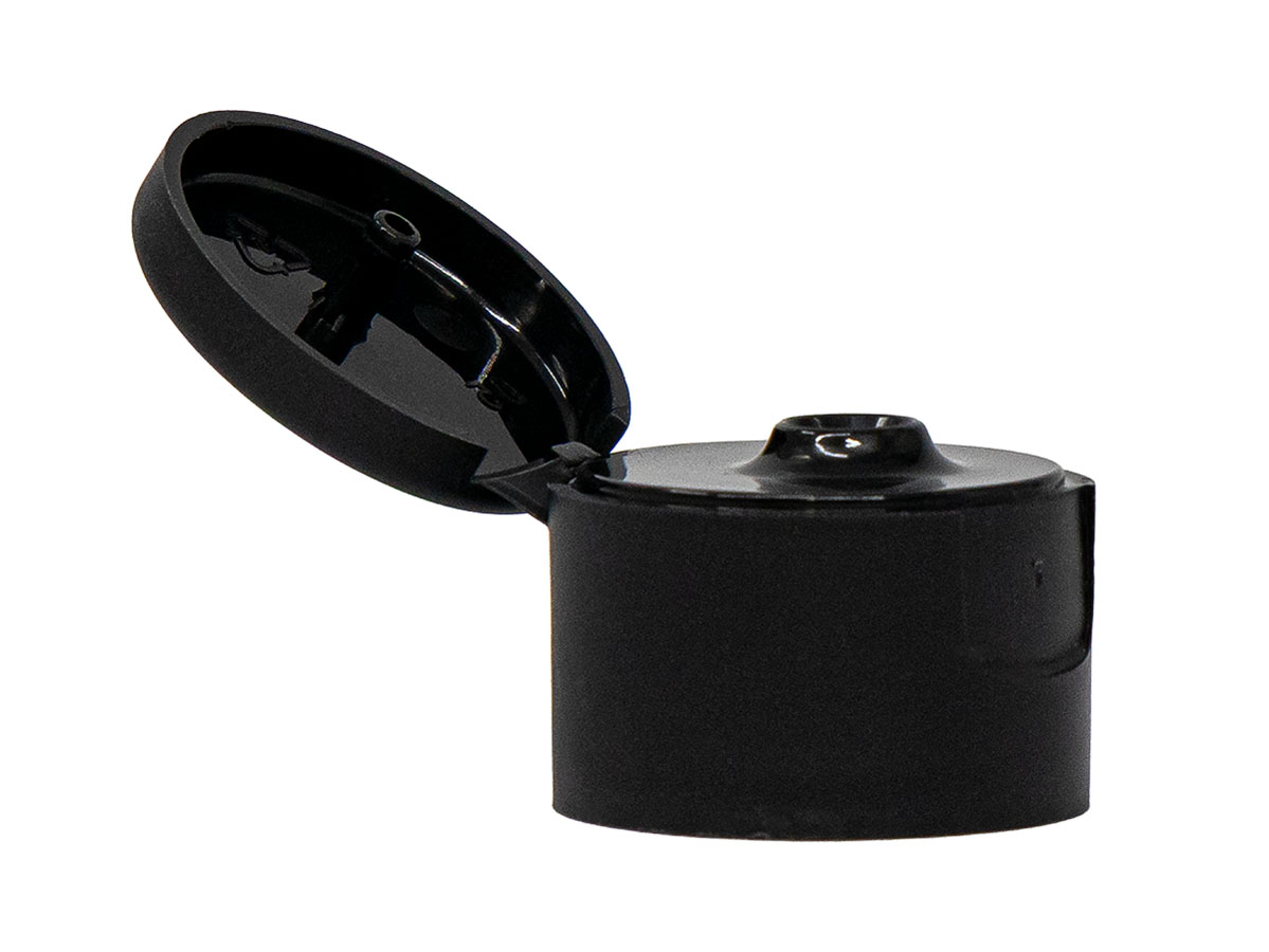 24/410 Finish, Black, Caps, Dispensing, Matte, Snap-Top, .111" Orf