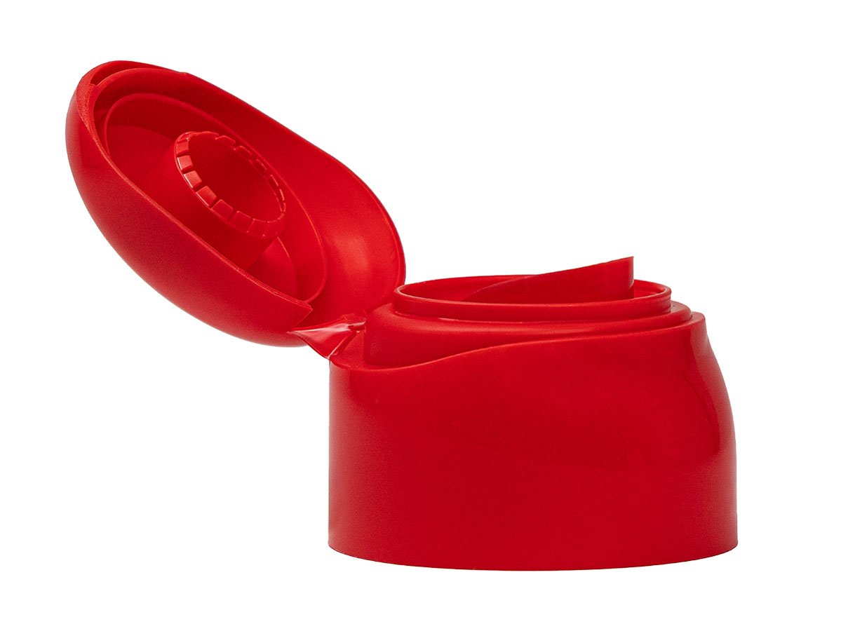 45mm Finish, Red, Caps, Dispensing, Smooth, Snap-Top, .8155" Orf