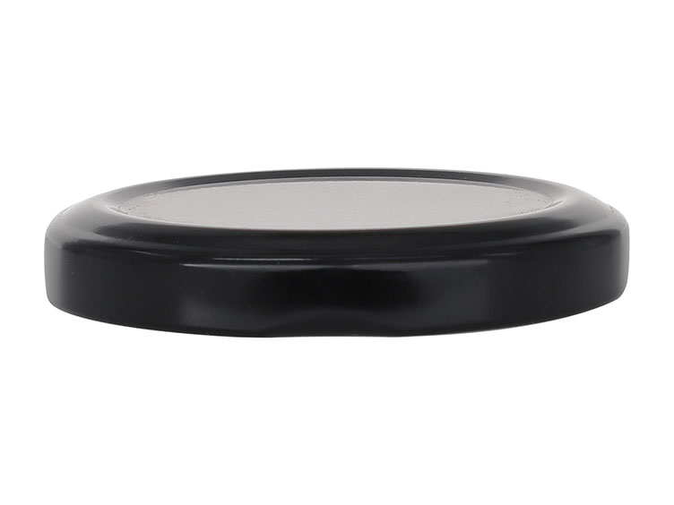 53mm Finish, Black, Caps, Metal, Smooth, White Inner, Plastisol Lnr