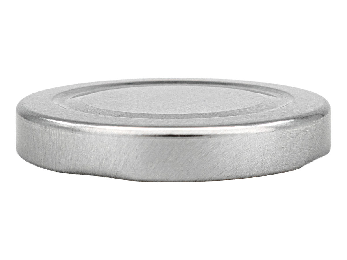 58mm 4 Lug Finish, Silver, Caps, Metal, Smooth, Stacking Ring, Plastisol Lnr