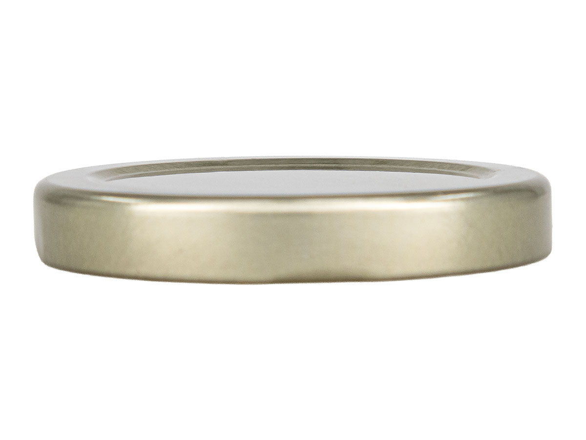 58mm 4 Lug Finish, Gold, Caps, Metal, Smooth, Stacking Ring, Plastisol Liner