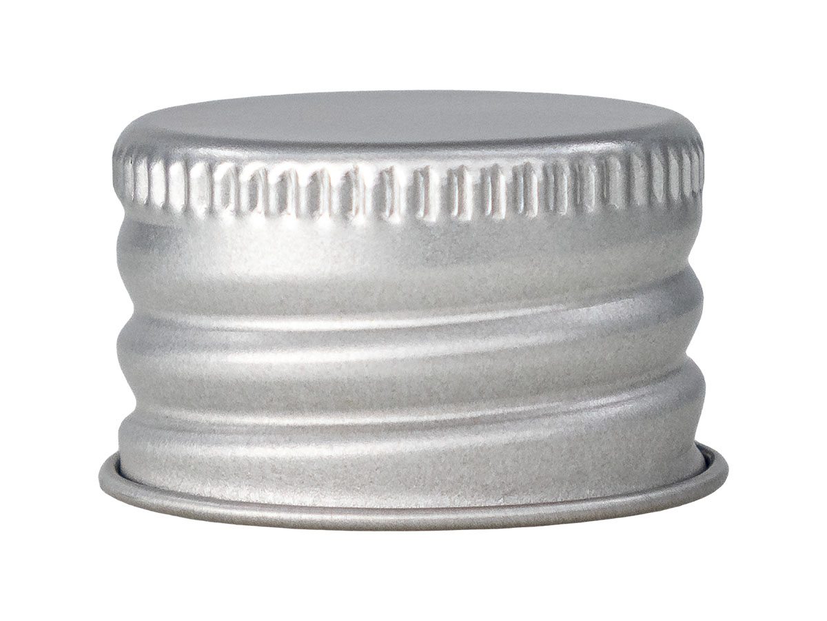 28/410 Finish, Silver, Caps, Metal, Ribbed Neck, Foam Lnr