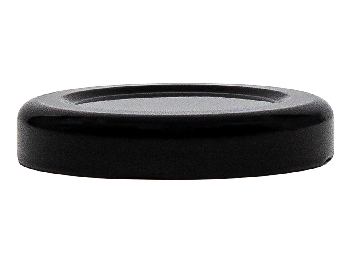 43mm 4 Lug Finish, Black, Caps, Metal, Smooth, Beige Inner, Plastisol Lnr