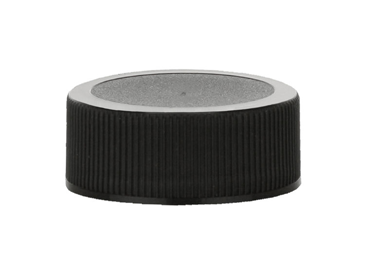 28/400 Finish, Black, Caps, Fine Ribbed, Matte Top, Pulp/HS Lnr