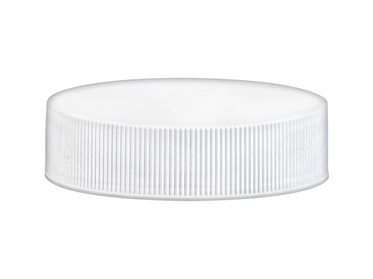 43/400 Finish, White, Caps, Fine Ribbed, Smooth Top, HS Lnr
