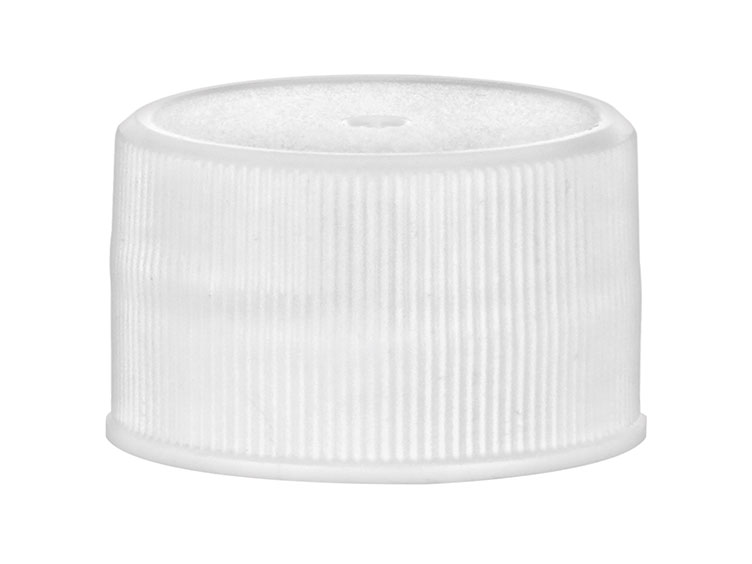 24/410 Finish, White, Caps, Fine Ribbed, Matte Top, Foam Lnr