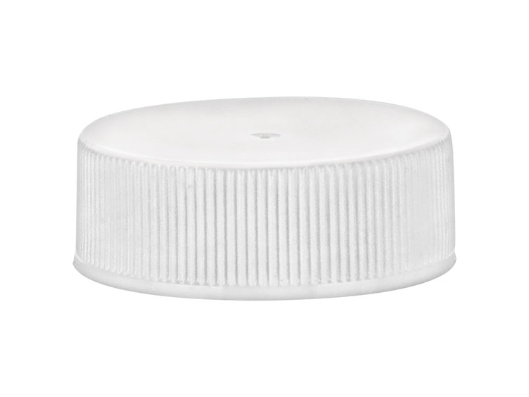 38/400 Finish, White, Caps, Fine Ribbed, Smooth Top, HS Lnr