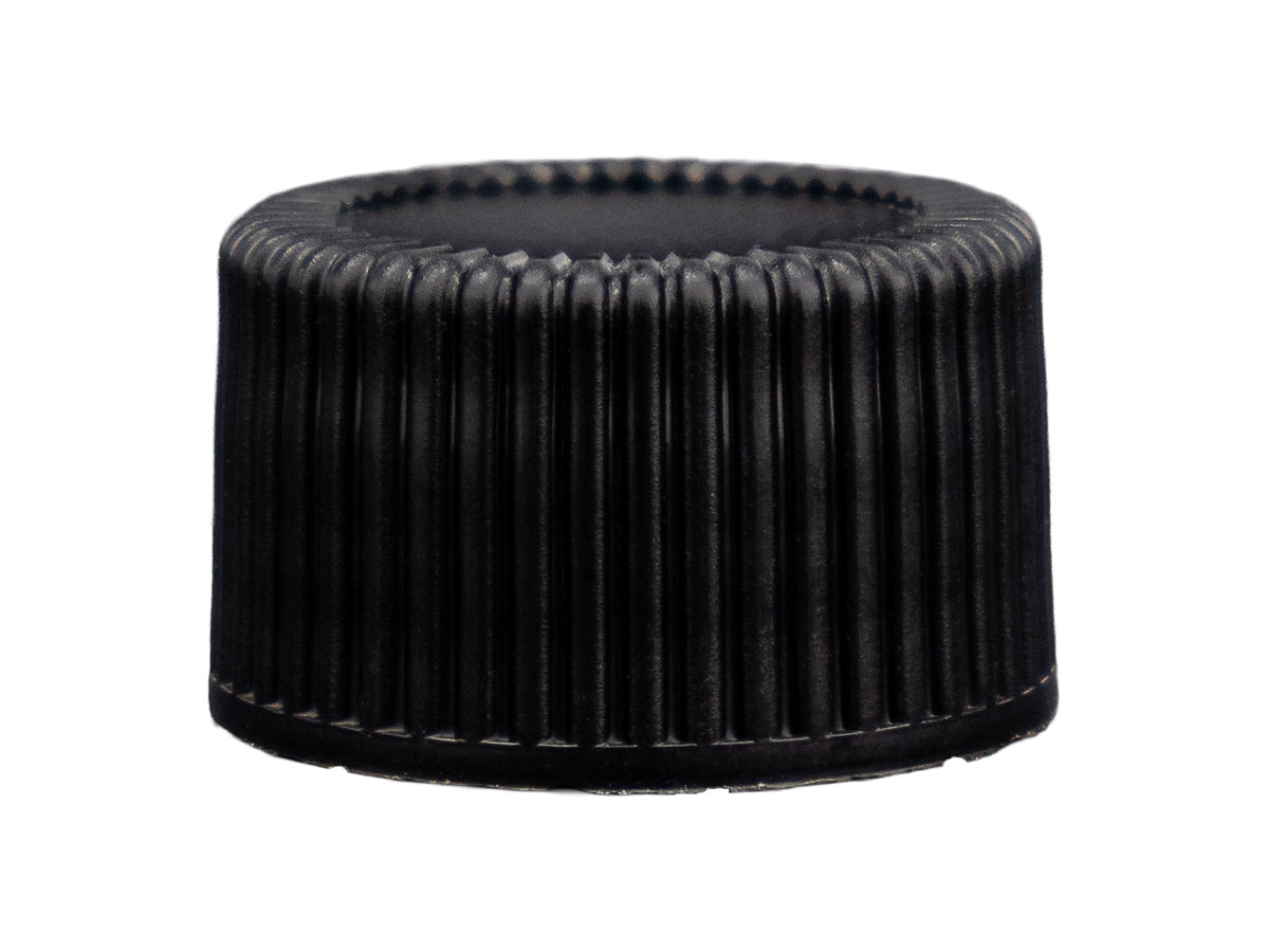 15/425 Finish, Black, Caps, Fine Ribbed, Smooth Top, Foam Lnr