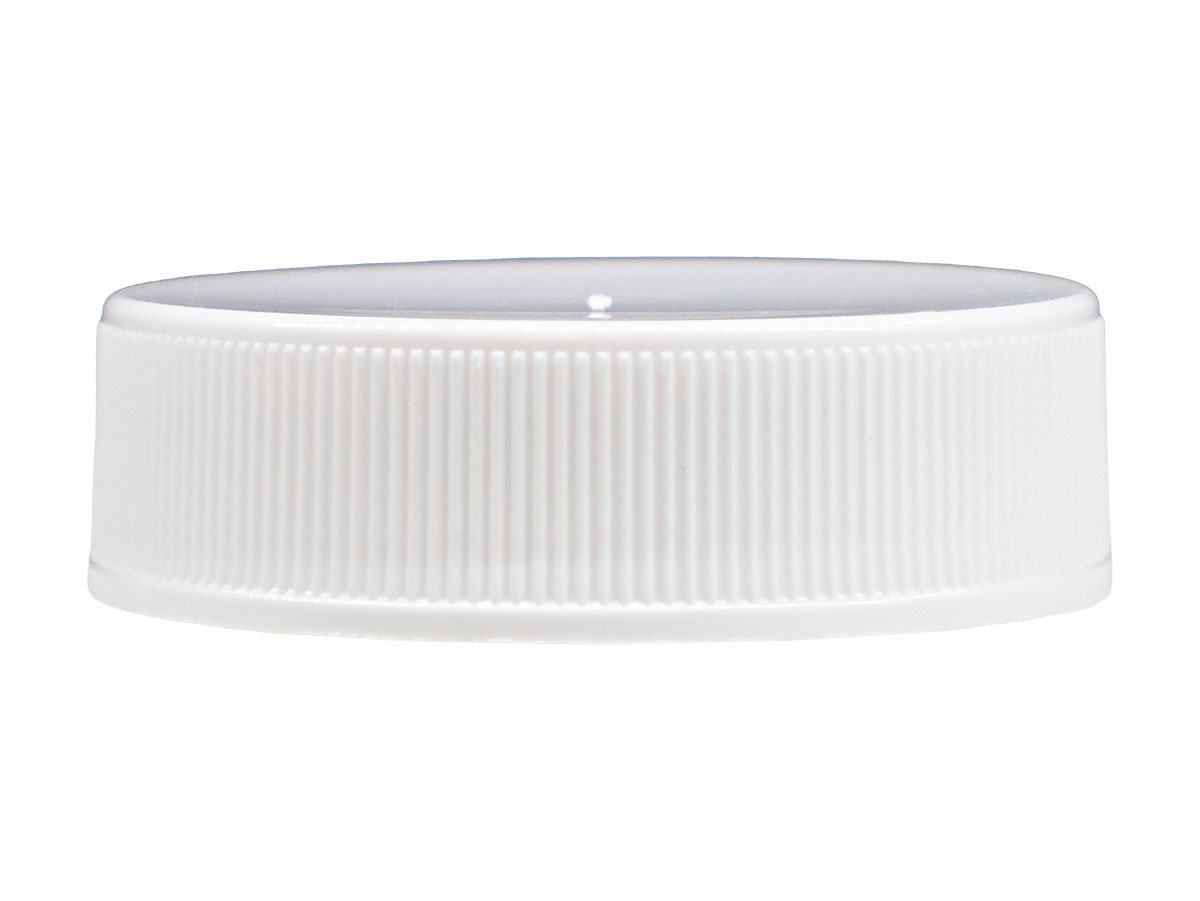 38/400 Finish, White, Caps, Fine Ribbed, Smooth Top, Foam Lnr