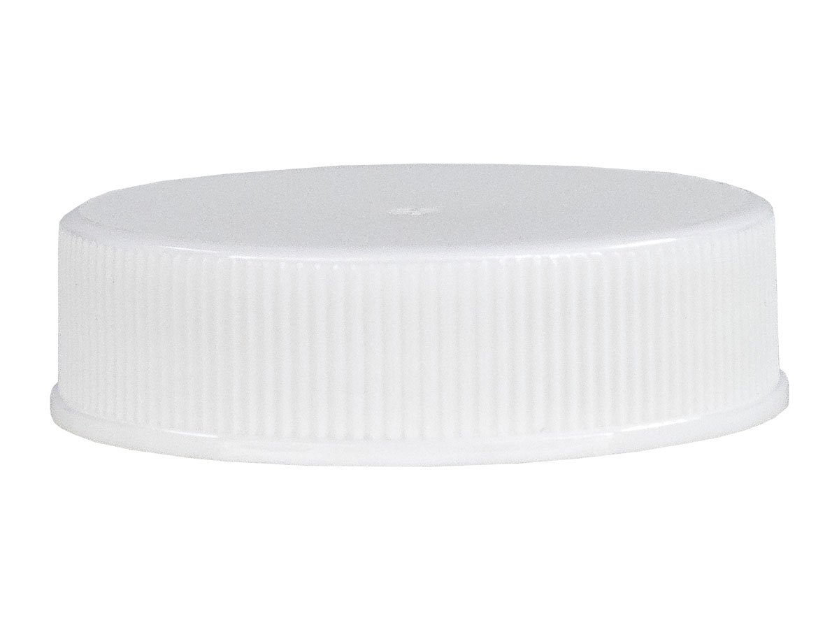 38/400 Finish, White, Caps, Fine Ribbed, Stipple Top, Foam Lnr