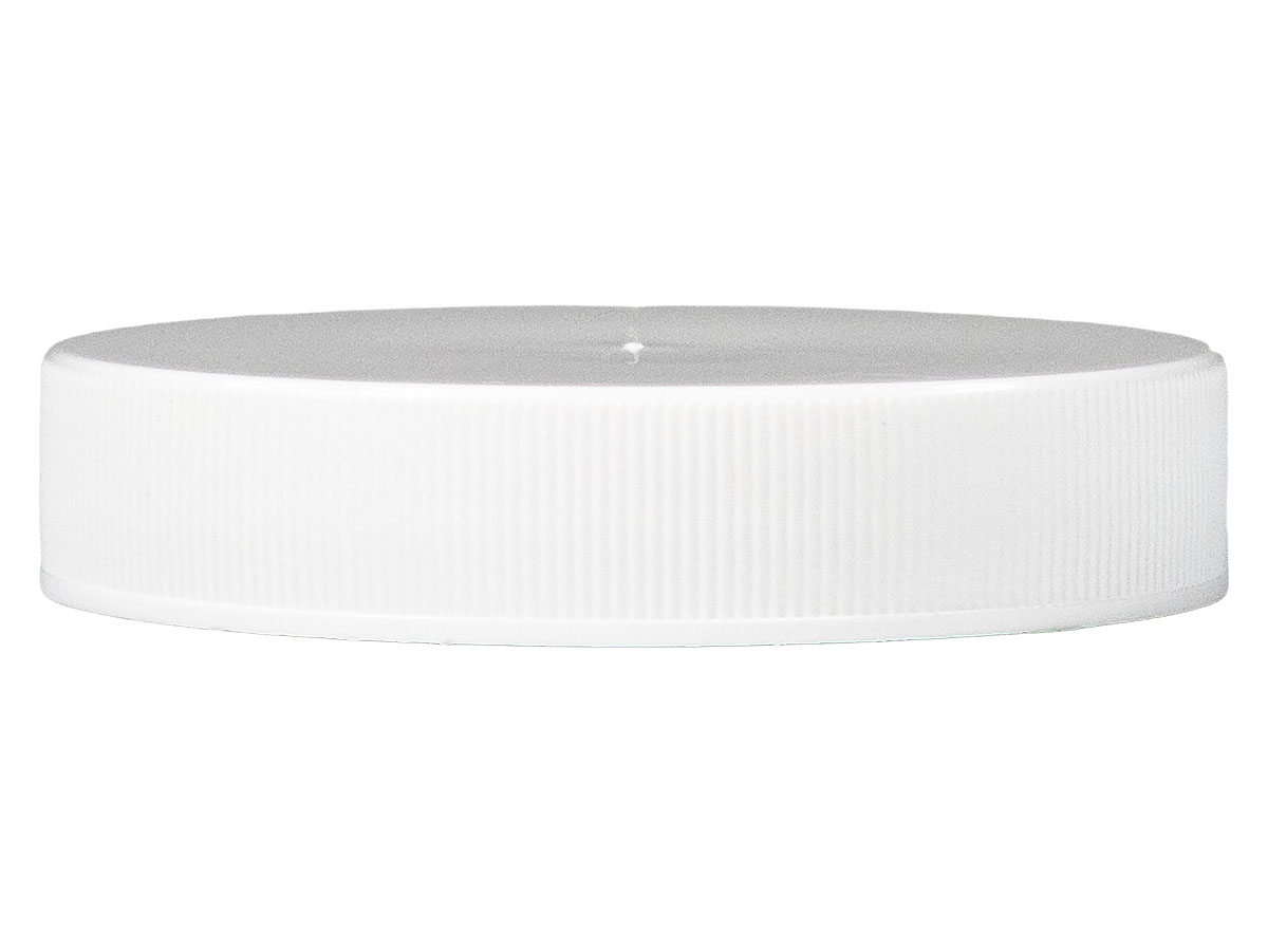 53/400 Finish, White, Caps, Fine Ribbed, Smooth Top, Pulp/HS Lnr