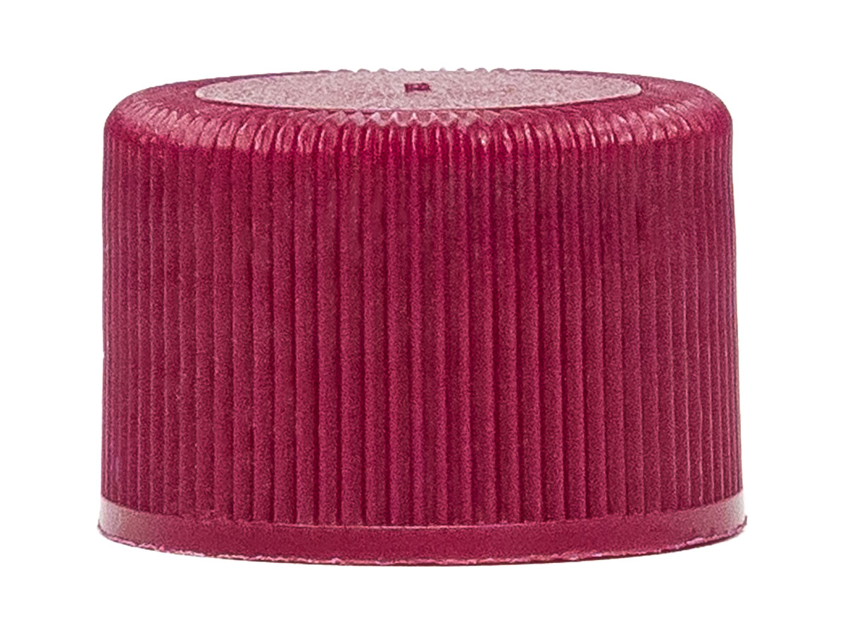 18/410 Finish, Burgundy, Caps, Fine Ribbed, Stipple Top, Foam Lnr