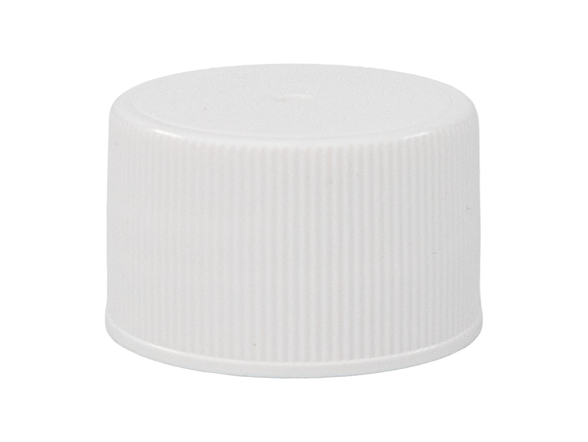 28/410 Finish, White, Caps, Fine Ribbed, Stipple Top, Pulp/HS Lnr