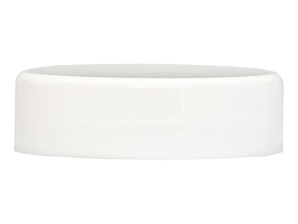 38/400 Finish, White, Caps, Smooth, Hs Lnr