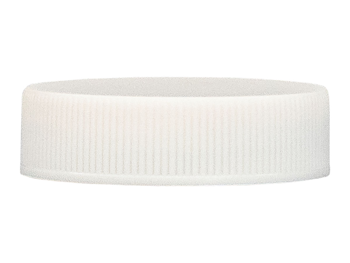 38/400 Finish, White, Caps, Fine Ribbed, Matte Top, HS Lnr