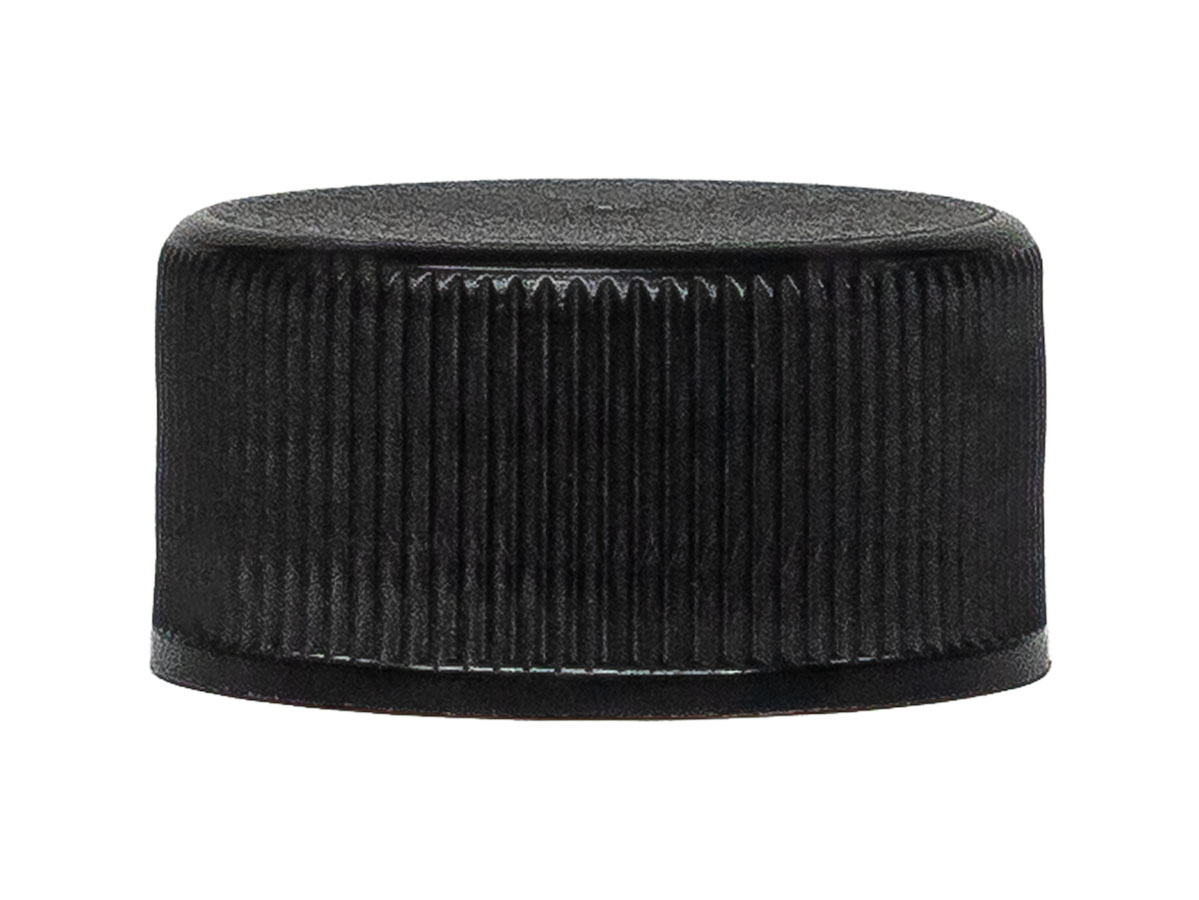 18/400 Finish, Black, Caps, Fine Ribbed, Foam Liner, Stipple Top