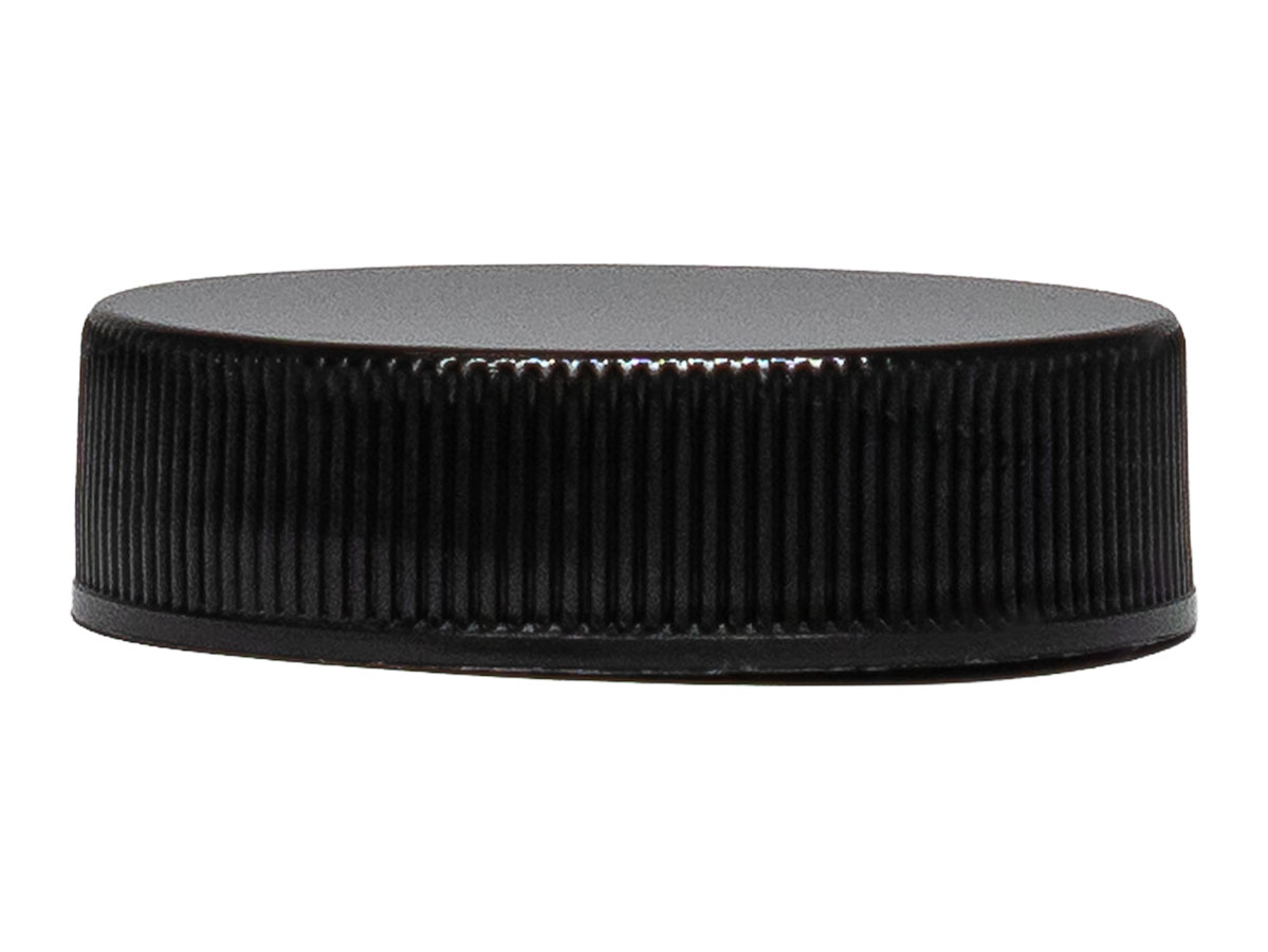 38/400 Finish, Black, Caps, Fine Ribbed, Smooth Top, PS Lnr