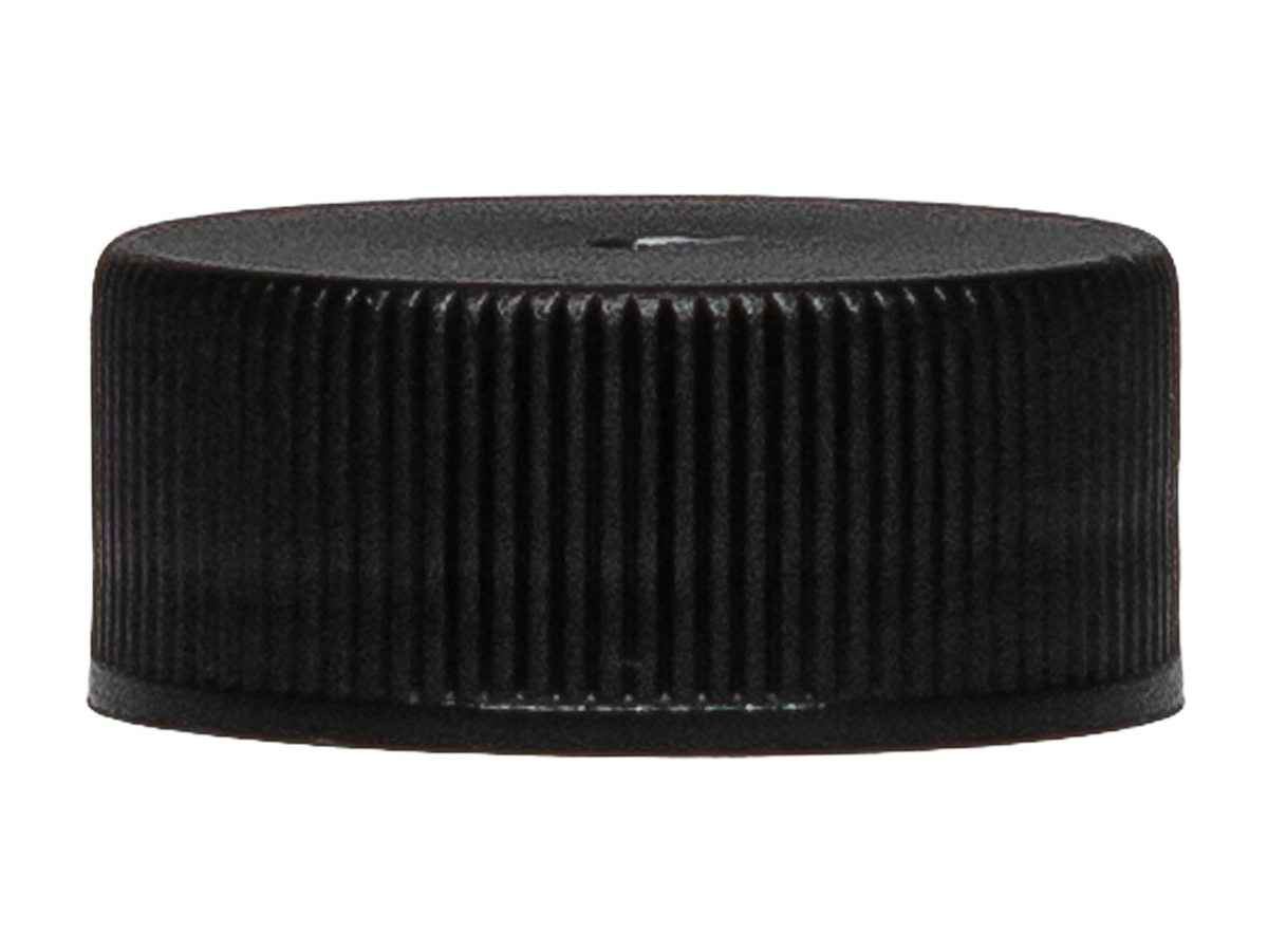 24/400 Finish, Black, Caps, Fine Ribbed, Matte Top, PS Lnr