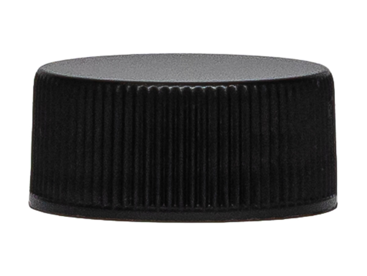24/400 Finish, Black, Caps, Fine Ribbed, Smooth Top, PS Lnr