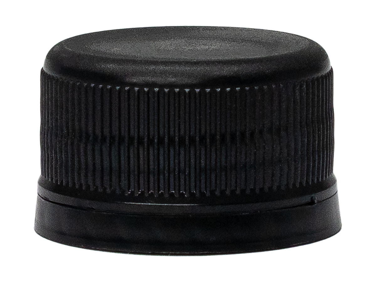 28mm TE Finish, Black, Caps, Fine Ribbed, Beverage Style, Matte Top, EVA Lnr
