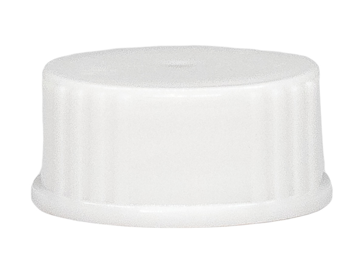 20/400 Finish, White, Caps, Ribbed, Smooth Top, Cone Lnr