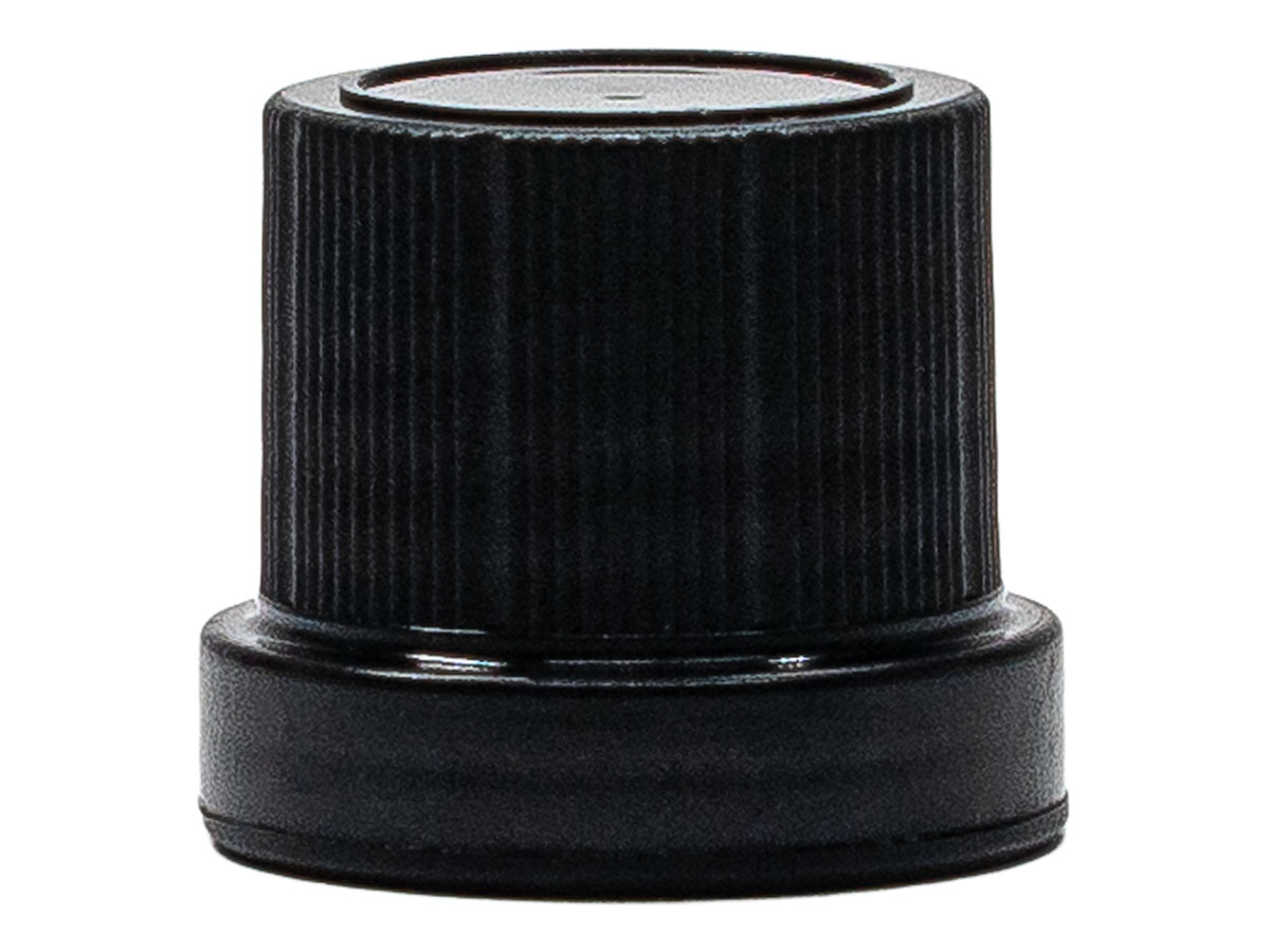 18mm Te Finish, Black/Natural, Caps, Fine Ribbed, Euro Dropper Fitment