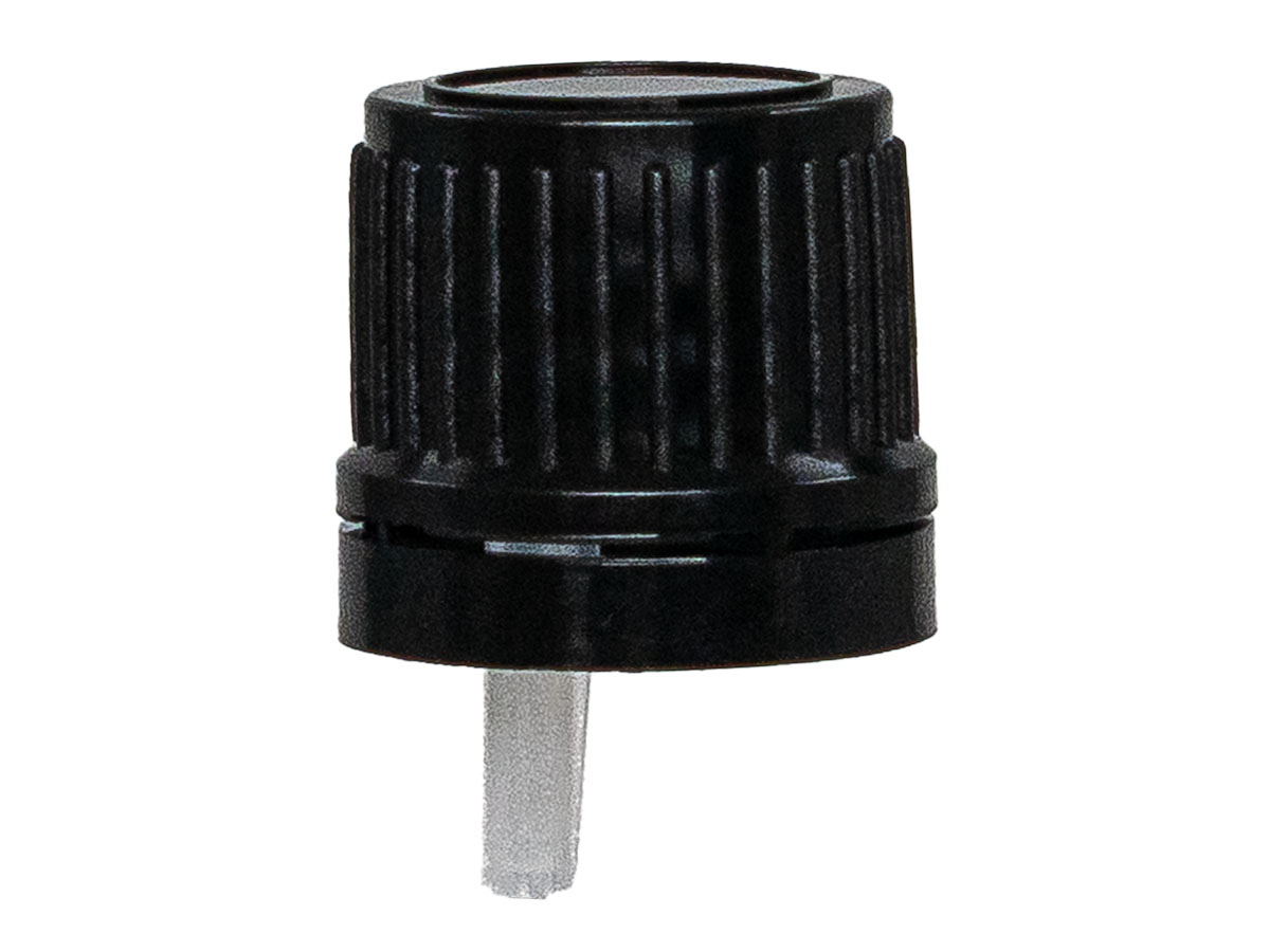 18mm Te Finish, Black/Natural, Caps, Fine Ribbed, Euro Dropper