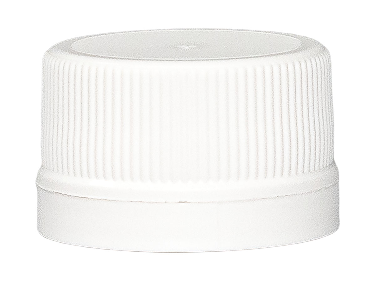 28mm Te Finish, White, Caps, Fine Ribbed, Matte Top, Hs Lnr	