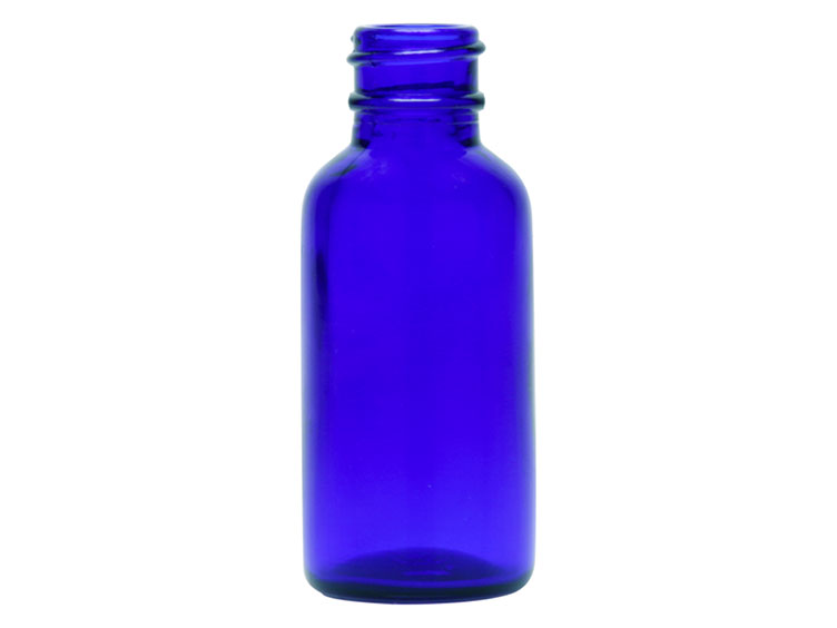 1 oz., 20/400 Finish, Cobalt Blue, Bottles, Glass, Boston Round