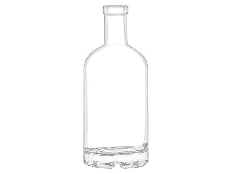 750 mL, Cork Finish, Flint, Bottles, Glass, Liquor Style Round